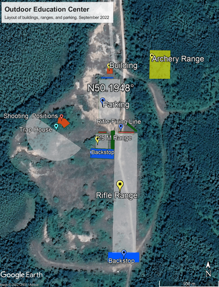 Firearms Range and OEC grounds Outdoor Education Centre firearms range grounds and layout